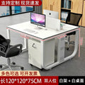 Modern minimalist office desk set - 4/6 workstation with partition, staff card seat, office desk and chair combination