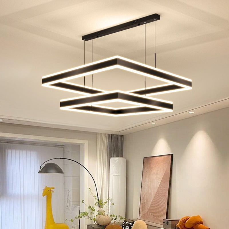 Minimalist living room chandelier modern simple Internet celebrity atmosphere living room main light three rooms two halls lighting combination whole house package