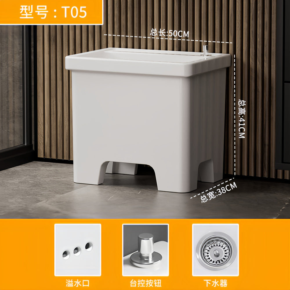 Tall ceramic balcony mop pool mop pool new arrivalfor home bathroom four-legged rectangular mop pool mop basin