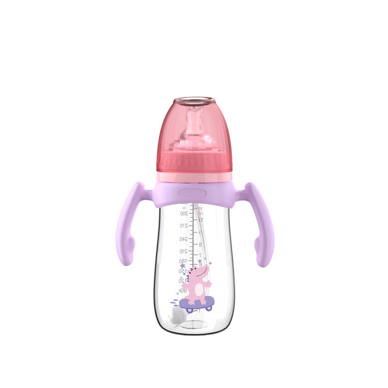 English boxed pacifier 210/240/300ml cactus series with handle PP bottle with straw