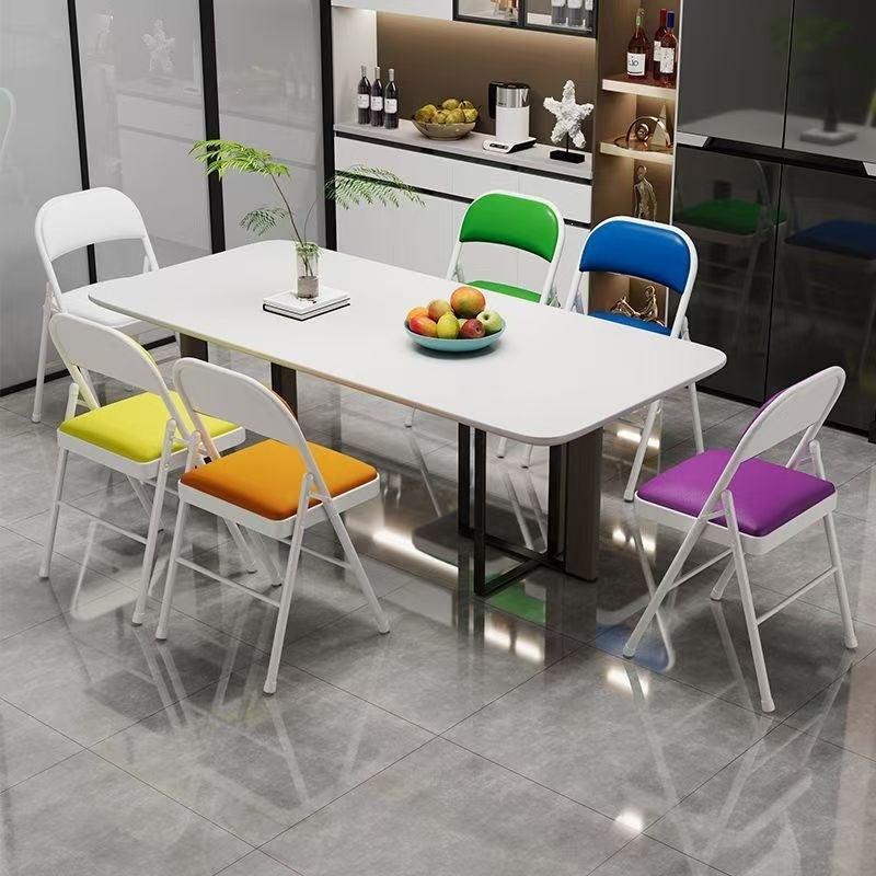 Simple stool back chair for home foldable chair portable computer chair training conference chair dining chair dormitory office chair no