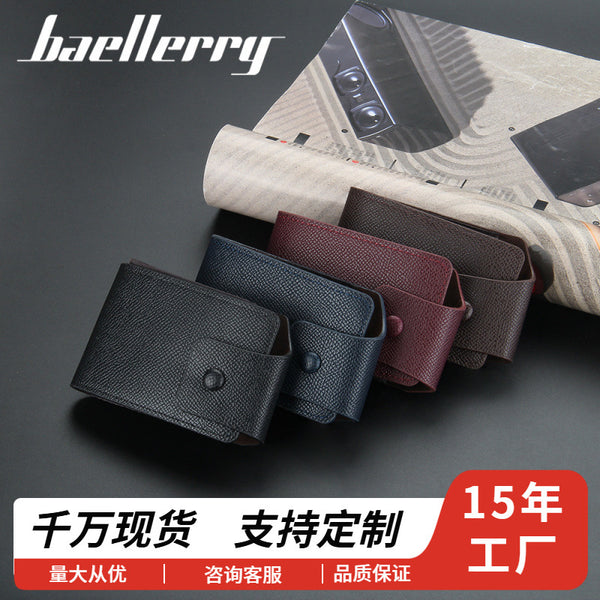 Baellerry Multifunctional Simple No LOGO Men's Multi-Card Position Card Bag Card Holder Organ Card Bag Spot Wholesale