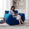 Blue fatty lazy sofa designer single casual chair italian normcore living room balcony bedroom klein sofa