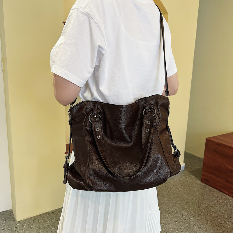 Crossbody bag women's large capacity 2025 autumn and winter new high-end tote bag to work commuting niche shoulder bag