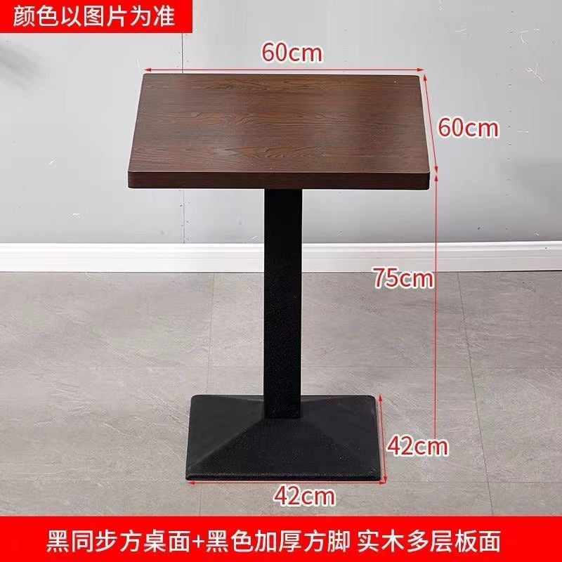 Commercial fast food table and chair set combination - restaurant, diner, snack bar, bbq, catering table, bubble tea shop rectangular table