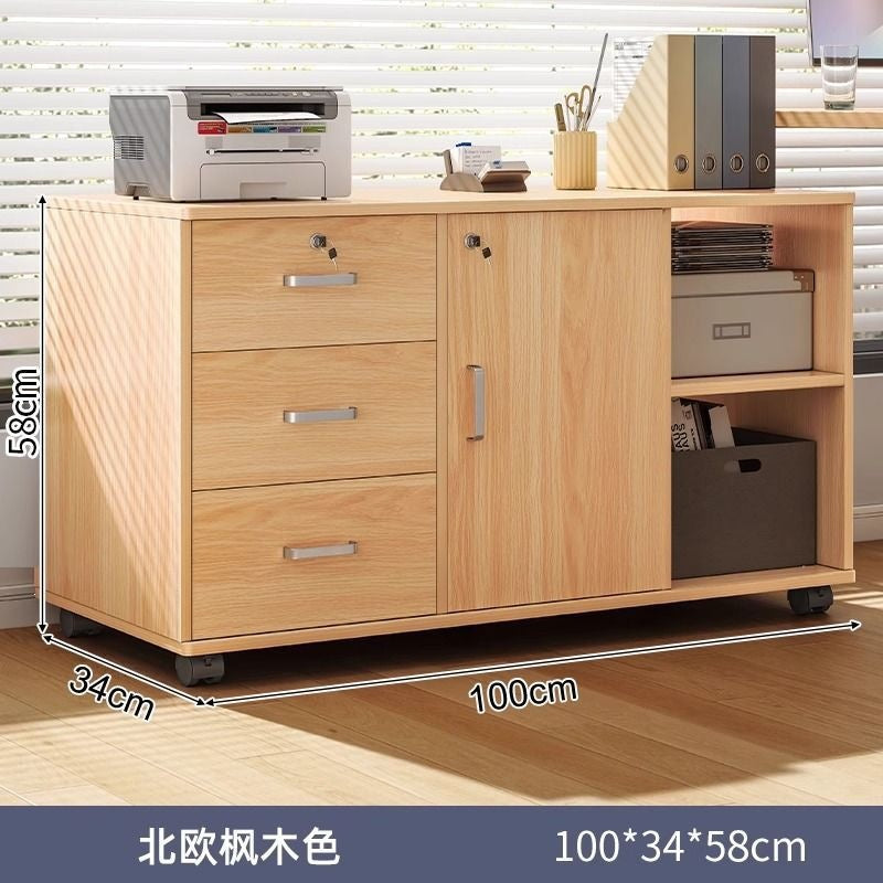 File cabinet table storage rack wooden side cabinet with lock storage cabinet storage cabinet office desk storage cabinet information cabinet