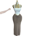 European and american cross-border women's fashion:  summer new arrivals - elegant high-waisted, slimming, sexy bodycon midi skirt with tie waist