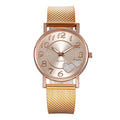 Women's fashion mesh strap heart-shaped minimalist watch - wholesale hot seller for aliexpress, large dial quartz watch for cross-border e-commerce