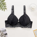 wholesale plus size women's bra laceplaid push-up anti-sagging big breasts appear small push-up plus sizeintimates