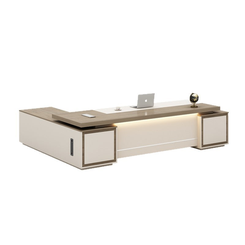 Modern executive desk and chair set - minimalist office furniture for ceo, manager, and supervisor - premium style