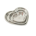Creative korean style 304 stainless steel heart-shaped snack plate dessert dish bbq tray gold fruit salad bowl