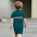 hot-selling children's short-sleeved shirt set, casual shirt set, summer simple stripes, dropshipping available