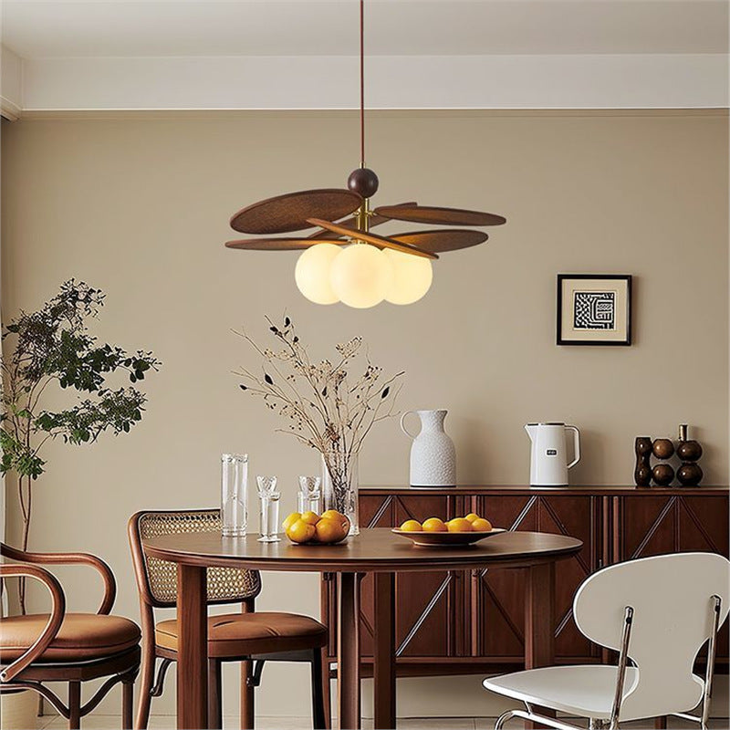 French medieval chinese ancient style rattan lamp restaurant japanese retro dining table chandelier bedroom master bedroom study balcony