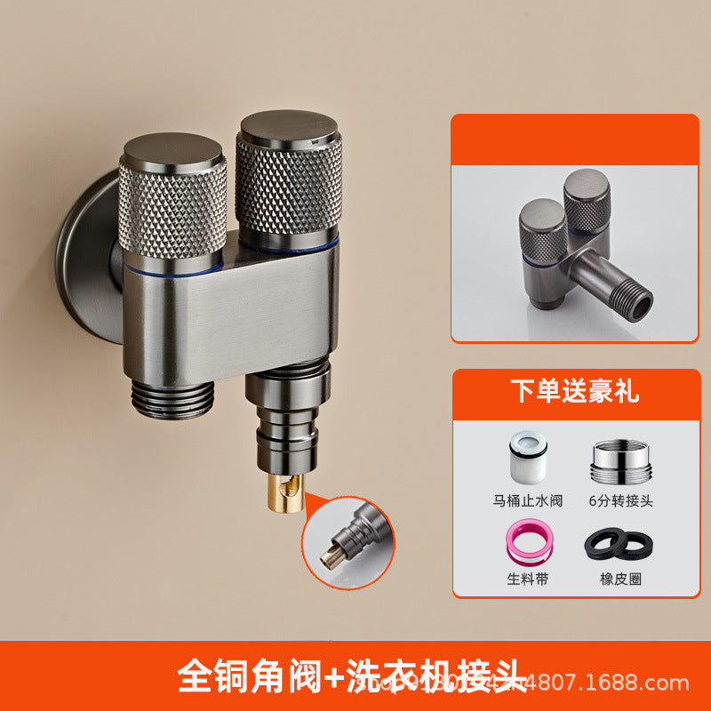 Special snap-on 46-point universal water nozzle drum angle valve connector for all-copper washing machine faucet automatic water stop valve