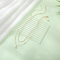 European and american style layered heart rhinestone pendant stainless steel necklace - women's high-end, light luxury clavicle chain wholesale