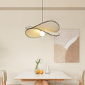 Wabi-sabi style special-shaped double-leaf fabric modern casual art streamer lotus leaf single-head chandelier restaurant bedroom b&b
