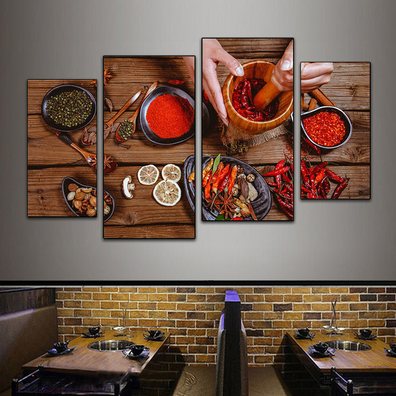 Hotel wall decoration painting Sichuan cuisine Hunan restaurant fast food restaurant box mural restaurant catering hot pot restaurant room painting