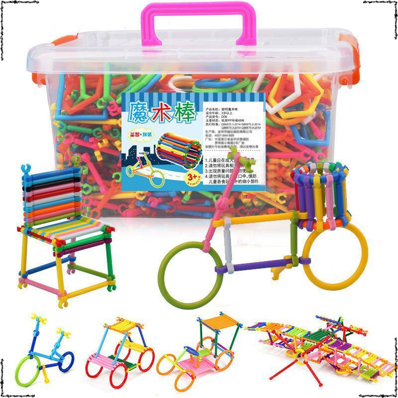 Smart stick building block toy children's magic wand puzzle boys and girls changeable smart magic wand DIY puzzle