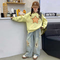 Girls' sweatshirt - spring/autumn  new korean style, trendy kids' casual top, loose fit activewear
