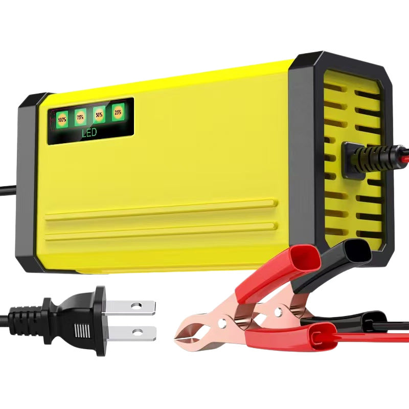 12v charger - universal smart charger for motorcycle, van, car, lead-acid battery, and single-cell electric vehicle batteries