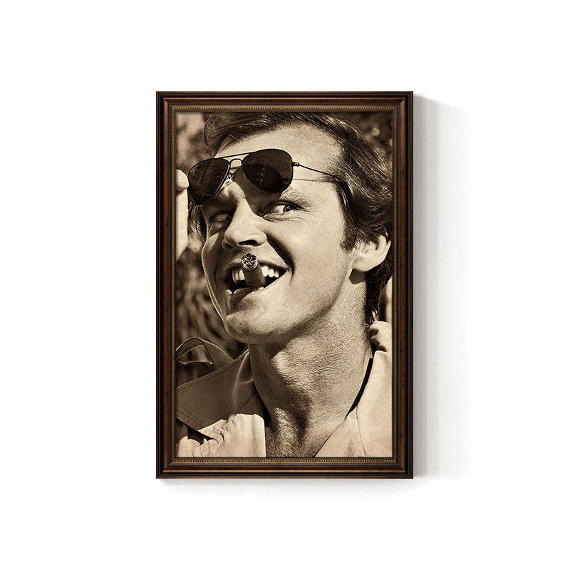 Churchill cigar bar decorative painting American celebrity retro bar club KTV box hanging painting tobacco and alcohol shop mural