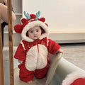 Winter warmth: chinese new year cotton-padded outfit - traditional style for celebrating the new year, perfect for newborns and infants to wear outdoors in winter
