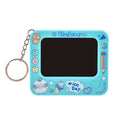 Cartoon kids toy keychain lcd writing tablet gift toy doodle blackboard student bag charm