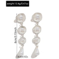 Pearl earrings wholesale european and american cross-border jewelry round tassel niche earrings exaggerated stylish long water drop earrings