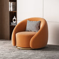 Accessible luxury curved rotate sofa chair cream style lazy sofa living room balcony casual chair single fabric chair b&b
