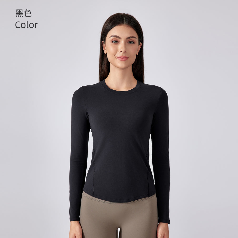 Yoga top - slim fit, stretchy, figure-flattering, long sleeve, barely-there feel, skin-friendly, pilates & workout activewear - daw192