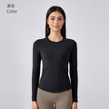 Yoga top - slim fit, stretchy, figure-flattering, long sleeve, barely-there feel, skin-friendly, pilates & workout activewear - daw192