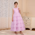 Custom girls' formal dresses, tiered cake dresses, long vest dresses, cross-border e-commerce, big & tall girls' dresses, french princess dresses