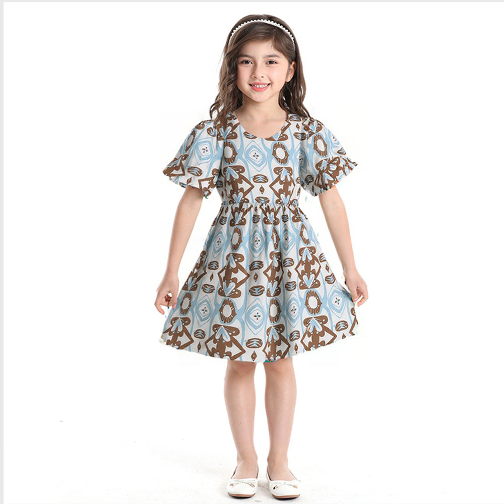 Boys' summer outfit set: travel short-sleeve shirt, matching brother & sister style, kids' beachwear set, floral shirt for boys