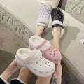 2025 croc shoes cotton slippers fleece-linedheattechpopularfashioneasiest for match indoor heightening eva casualoutwear cotton slippers