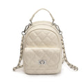 Korean style minimalist diamond pattern soft leather backpack for women, 2025 new fashionable and unique small backpack, simple shoulder travel bag