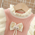 Girls' knitted sweater dress with bow detail - new autumn/winter  collection