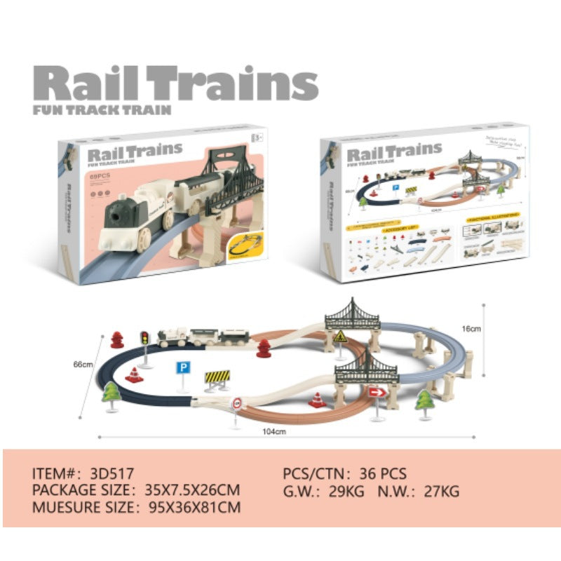 electric train track educational toy artificial model electric train super large changeable track assemble toy