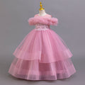 Factory direct children's floral tulle dress - princess style, perfect for runway shows and baby photoshoots