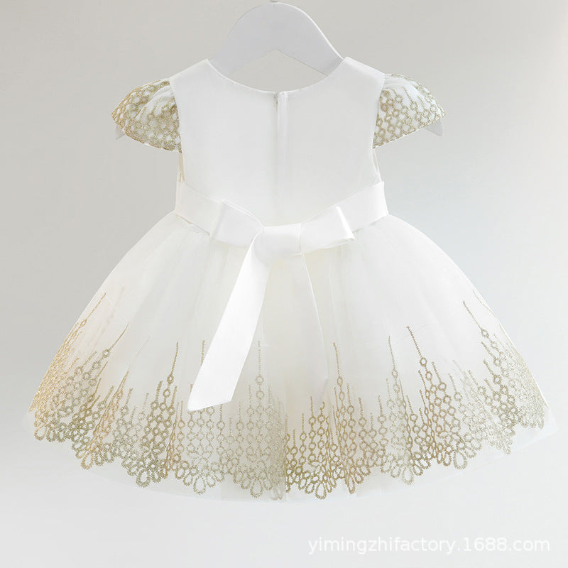 Kids dress skirt personalized kids baby first birthday flower girl baby birthday style princess skirt girls' skirt