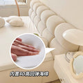 Popular solid wood bed leather bed double bed cream style master bedroom large bed cream style light luxury modern casual puff bed
