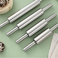 Stainless steel rolling pin - kitchen baking tool for dumplings, noodles, and more - seamless roller