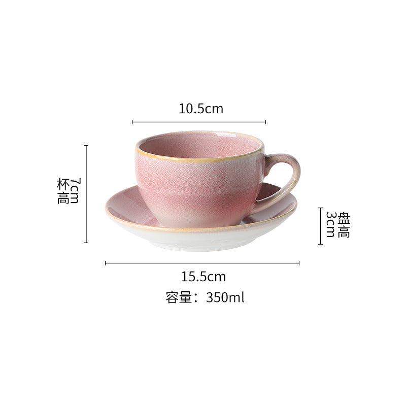 Kiln-turned coffee cup suit mug retro office water cup japanese breakfast cup good-looking ceramic tea cup
