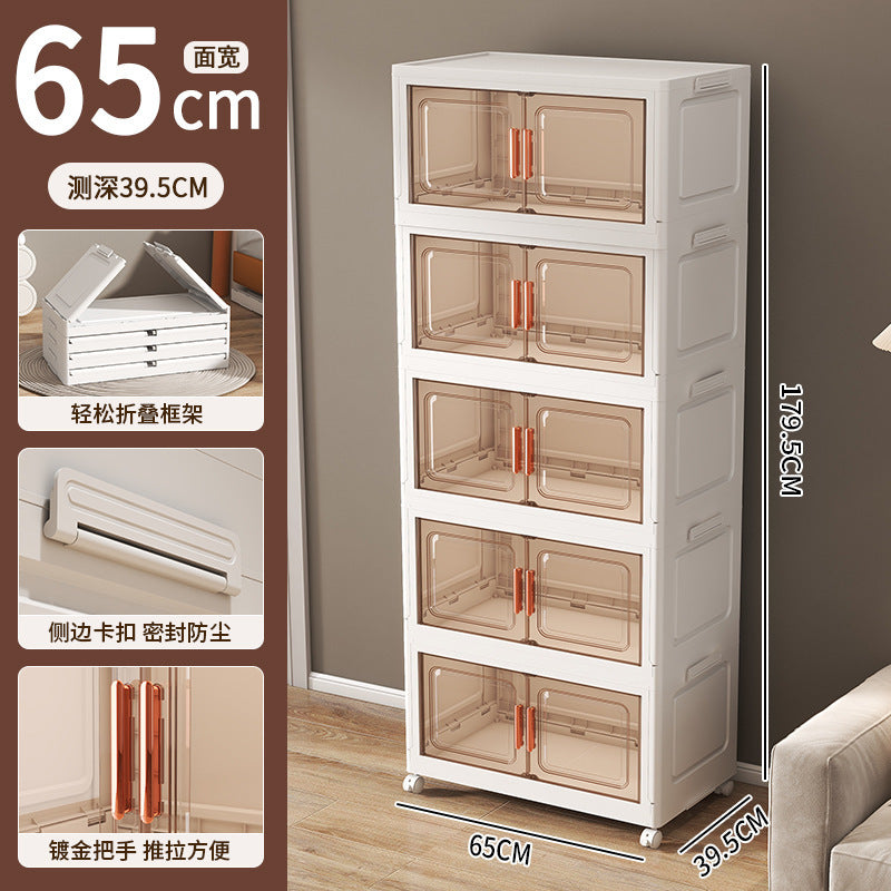 Installation-free folding storage cabinets, storage cabinets, household living room, toy cabinets, sorting boxes, storage boxes, kitchen lockers
