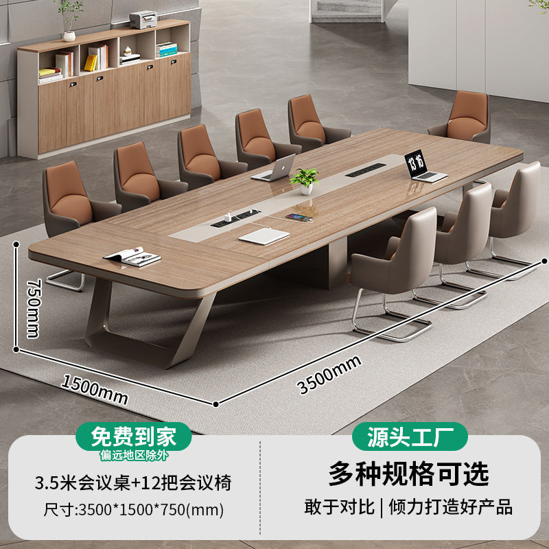 Saint li conference table long table training office furniture rectangular table office large casual modern table and chair combination