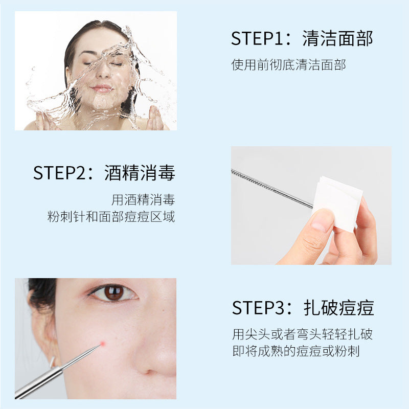 Keqi acne needle oem processing to squeeze acne and blackheads stainless steel acne needle oem oem packaging odm