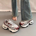 Mesh breathable chunky sneakers for women, 2026 summer new arrival, thick sole height increasing, lightweight, versatile, casual sports shoes, trendy