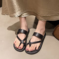 Women's slippers 2025 summer outdoor wear korean style sandals retro elegant french fairy style soft flat bottom beach sandals