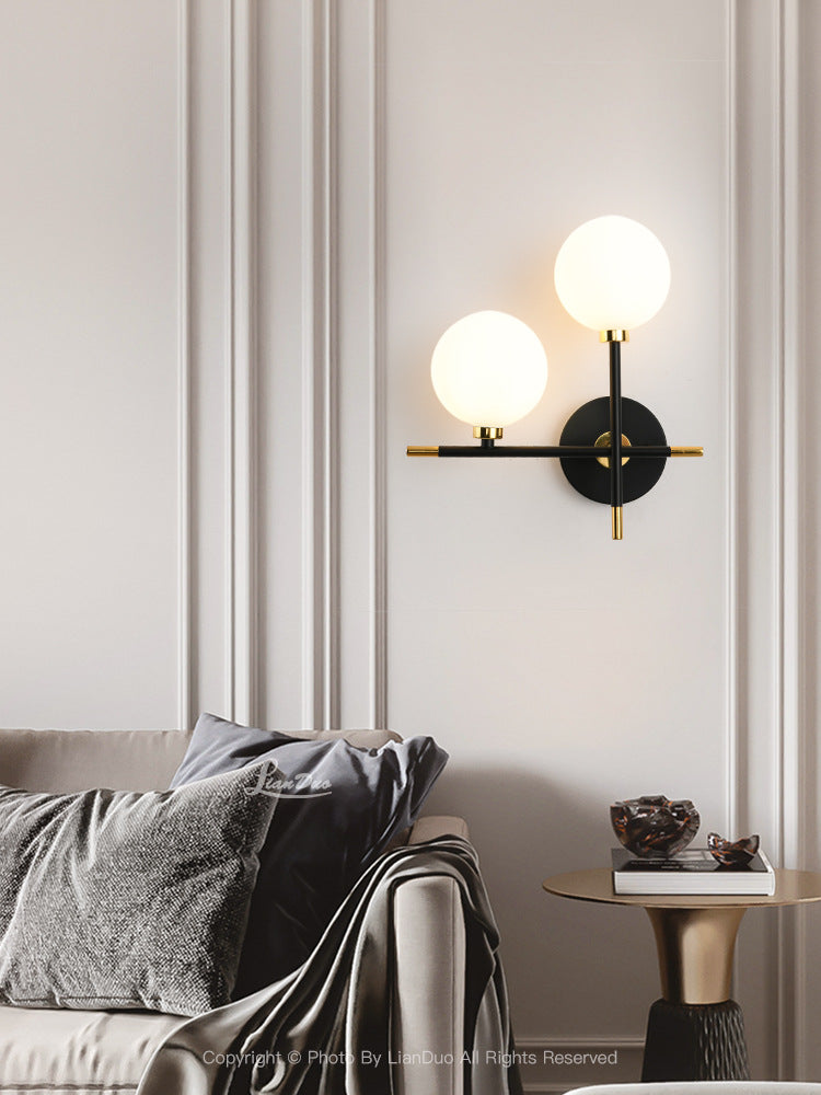 Wall lamp bedroom bedside lamp 2024 new living room background wall lamp American simple modern staircase aisle balcony lamp