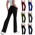 cross-border  women's solid color fashion drawstring wide-leg pants with slit hems and button detail - sporty casual trousers