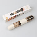 Six-in-one portable telescopic makeup brush, soft bristle blush, eye shadow brush, powder bottom brush, beauty tool, complete set of makeup brushes